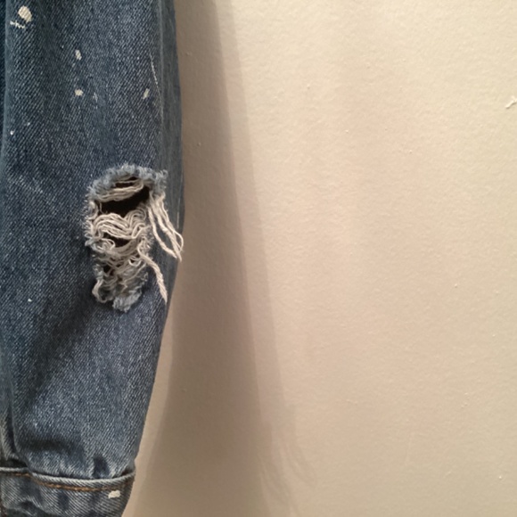 Rolling Paper distressed  jean jacket men size M - Picture 3 of 4